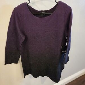 Simply Vera Vera Wang Gradient Purple and Black Sweater